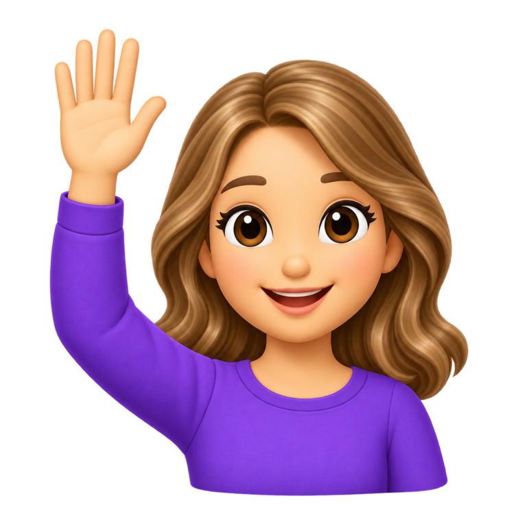 Emoji Mãe Levntando a Mão